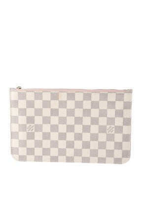 LV Damier Azur Neverfull GM Pouch with Cream Interior