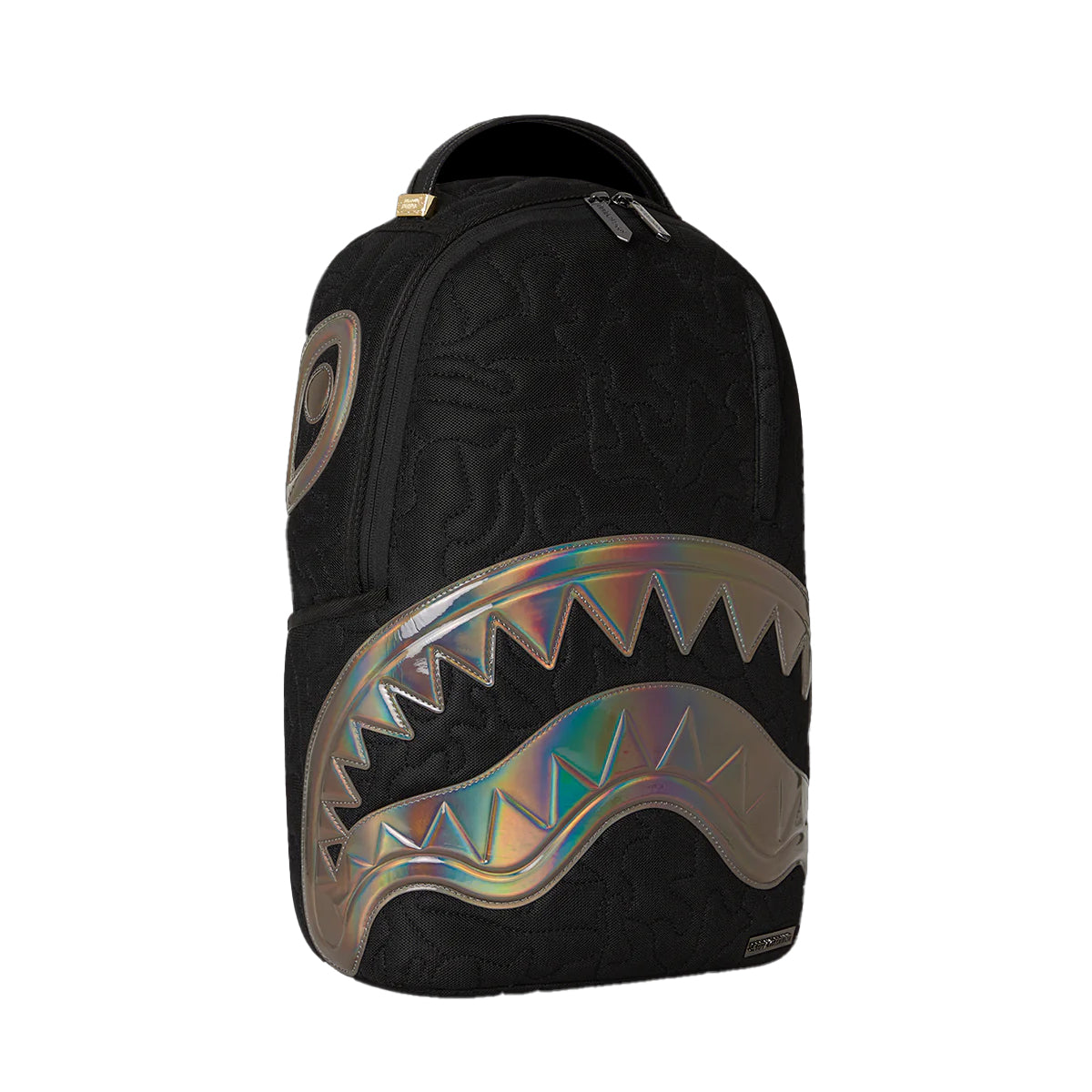 Sprayground Black Quilted Irridescent DLXS Backpack