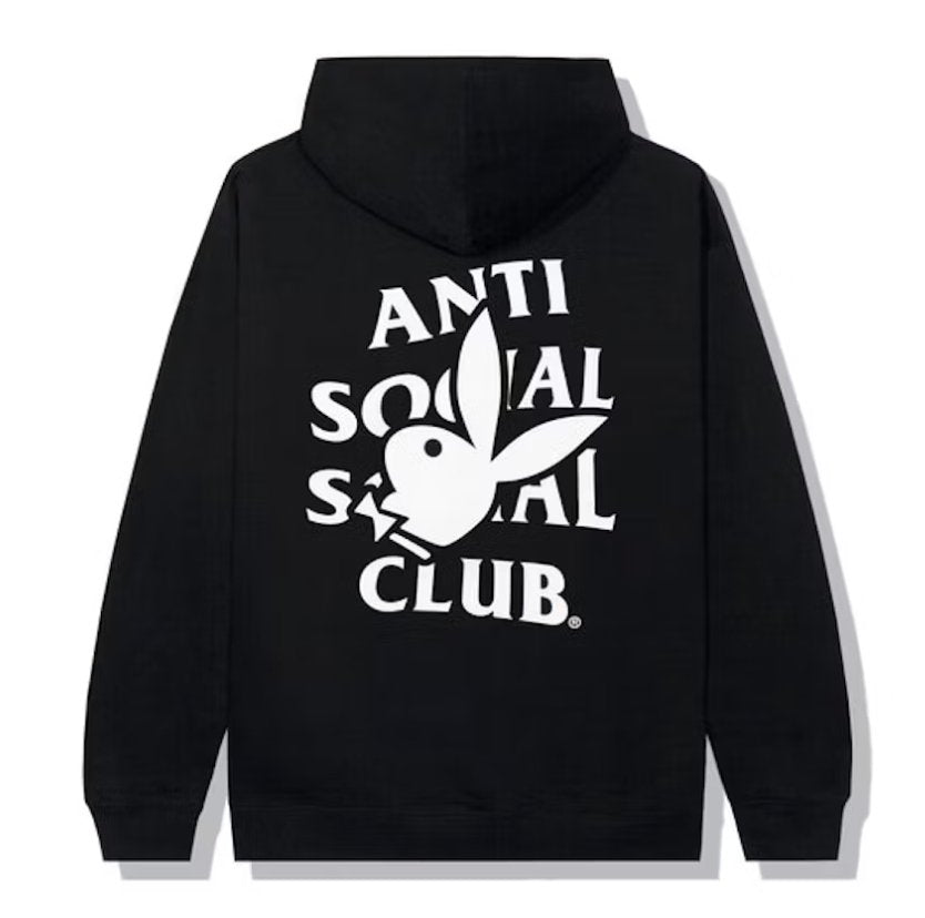 Anti Social Social Club Playboy Bunny Logo Hoodie Black - Verified Sneaker Boutique Wellington