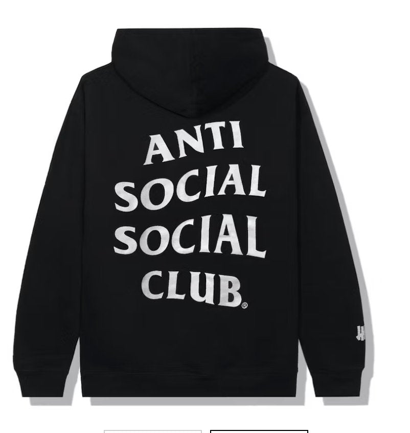 Anti Social Social Club x Undefeated Paranoid Hoodie Black