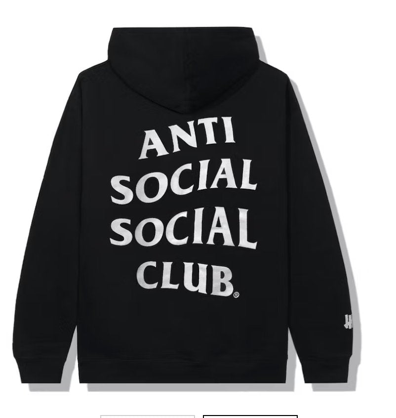 Anti Social Social Club x Undefeated Paranoid Hoodie Black - Verified Sneaker Boutique Wellington