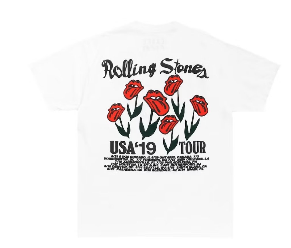 Cactus Plant Flea Market Rolling Stones Strange Plant T-shirt White - Verified Sneaker Boutique Wellington