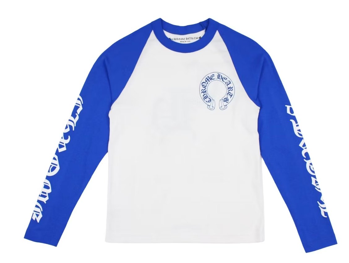 Chrome Hearts CH Baseball Shirt White/Blue - Verified Sneaker Boutique Wellington