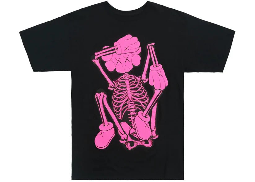 KAWS SKELETON NEW FICTION T-shirt Pink - Verified Sneaker Boutique Wellington