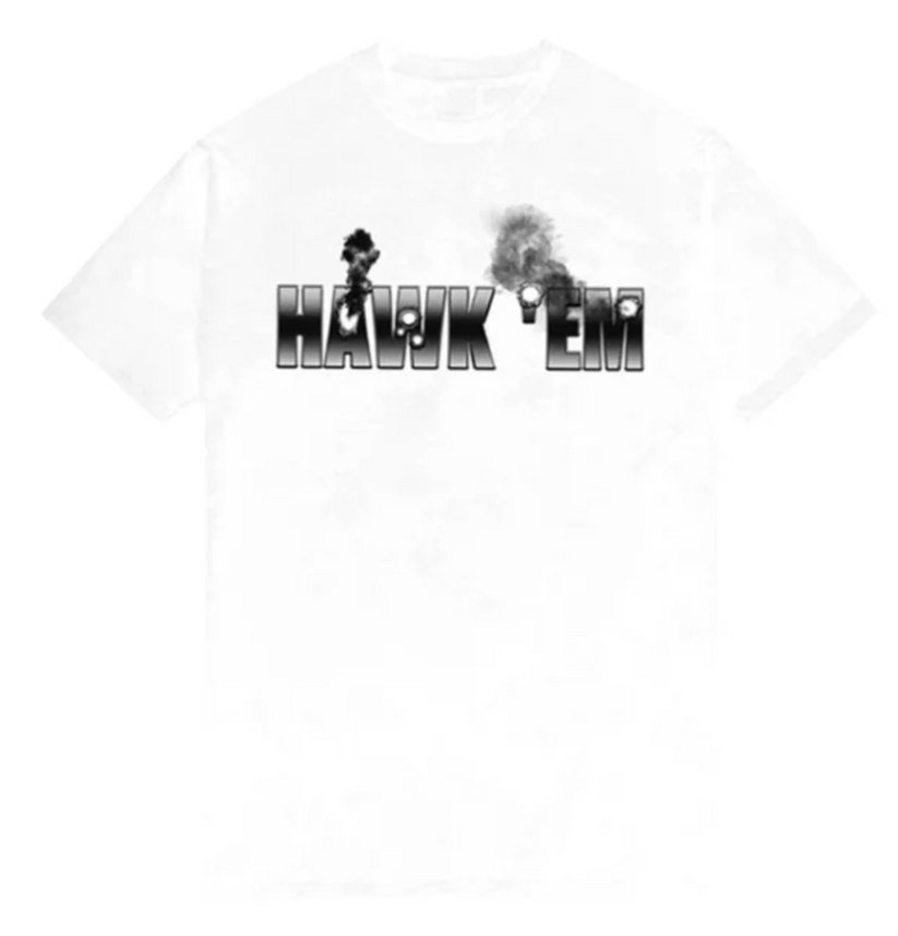 Pop Smoke x Vlone Hawk Em' T-shirt White - Verified Sneaker Boutique Wellington