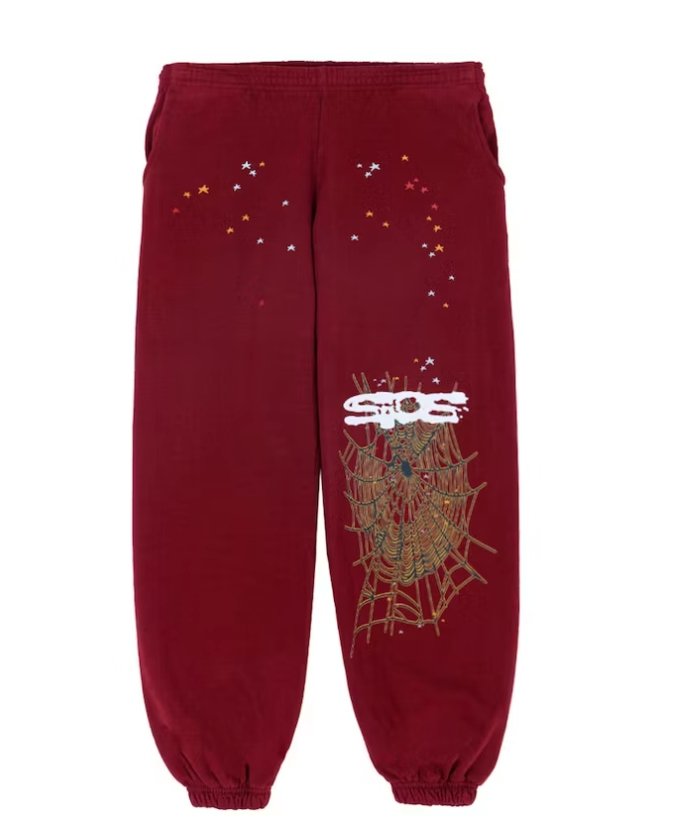 Sp5der Logo Sweatpant Maroon - Verified Sneaker Boutique Wellington