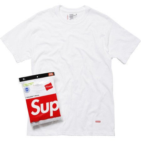 Supreme Hanes Tagless Tees (3 Pack) White - Verified Sneaker Boutique Wellington